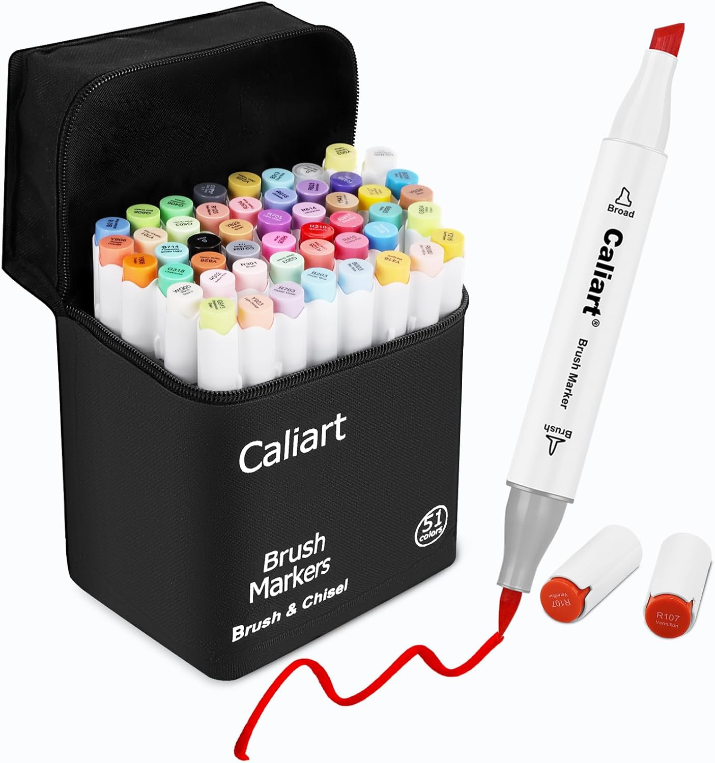 51 Colors Alcohol Markers Brush & Chisel